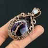 Handmade Tree of Life Copper Wire Wrapped Amethyst & Moonstone Pendant Necklace