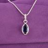 Markis Naturlig Londonblå Topas Sterling Silver Vänpresent Handgjort Hänge PP-59-11
