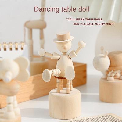 Wooden Clown Horse Giraffe Dog Statue Crafts Toy Rich Product Types Small Animals Mini Tabletop Ornaments Creative Mildew-proof