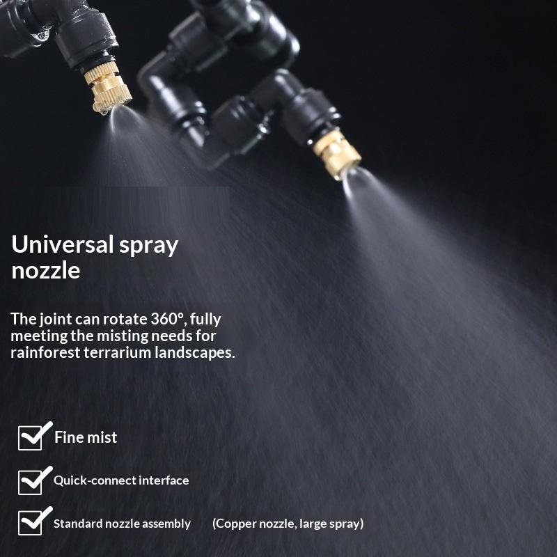 Nebulizzatore Nebbia Regolabile a 360 Gradi per Rettili Ugello Nebulizzatore per Terrario Nebulizzatore Umidità per Acquario Rettili