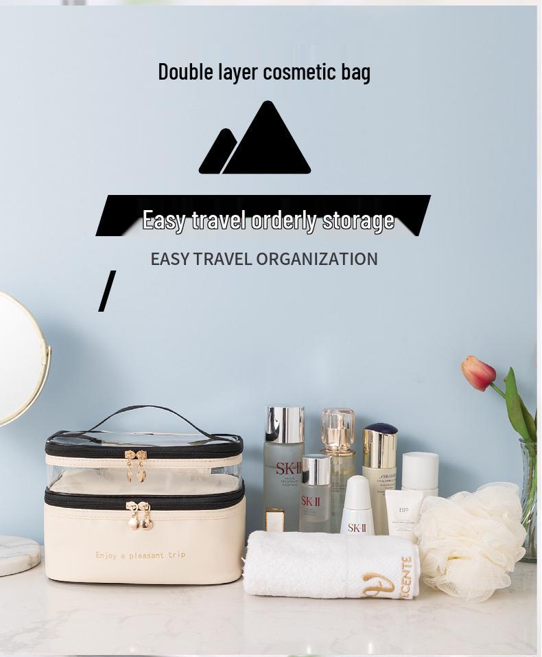 Luxuriöse Damen-Reise-Make-up- und Toilettenartikel-Tasche mit großem Fassungsvermögen