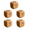 1/2/3/5/6/8Pcs Wooden Quilter Dice with 6 Engraved Quilting Tasks Solid Wood Quilting Embroidery Knitting Projects Baking Drinking Decision Dice Tools