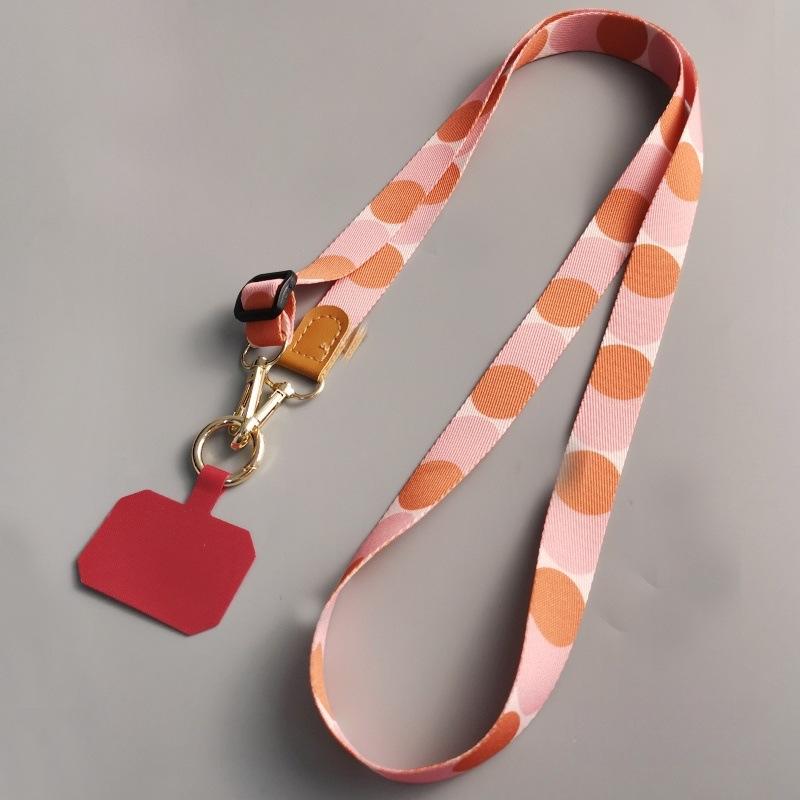 Vintage Muster Umhänge-Handyband mit verstellbarem Nackenband und robuster Kette für Frauen