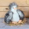 Histoire d'ours - peluche poule poulette blanche 20 cm - doudou et compagnie