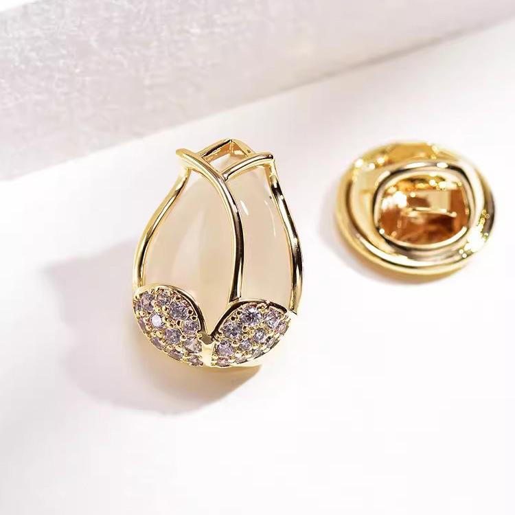 

Опаловый тюльпан брошь женская маленькая анти-свет пряжка симпатичная японская булавка брошь артефакт фиксированная одежда аксессуары