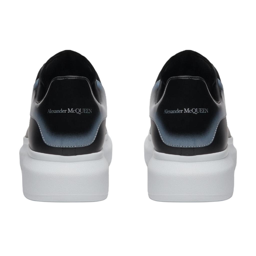 Alexander McQueen Larry Leather Sneakers 'Black White' Men's 777367WIE9G1081