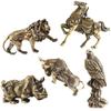 1Pc Vintage Brass War Horse Figurine Desk Ornament Home Decor Copper Animal Statue Handcrafted Art Decoration