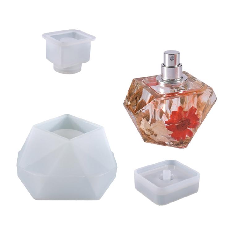 3 Pcs Perfume Bottle Silicone Resin Molds UV Resin Epoxy Silicone Casting Molds