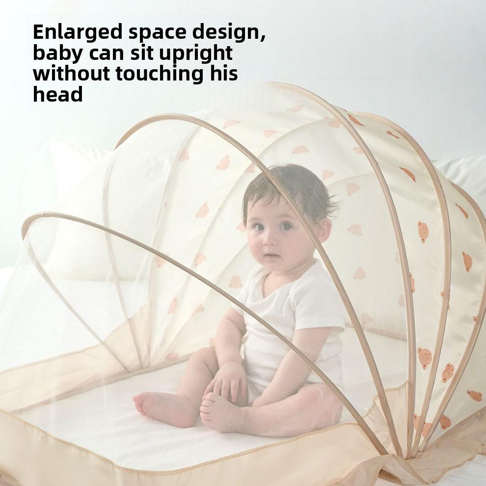 Bear Baby Rabbit Bed Mosquito Tent Foldable Frame Encrypted Mesh Toddler Sleep