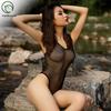 Innocent Hot Passion Mesh See-Through Bodysuit: Alluring High-Slit Sexy Nightclub Lingerie