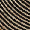 VidaXL Tapis fait à la main Jute avec design de spirale Noir 150 cm
