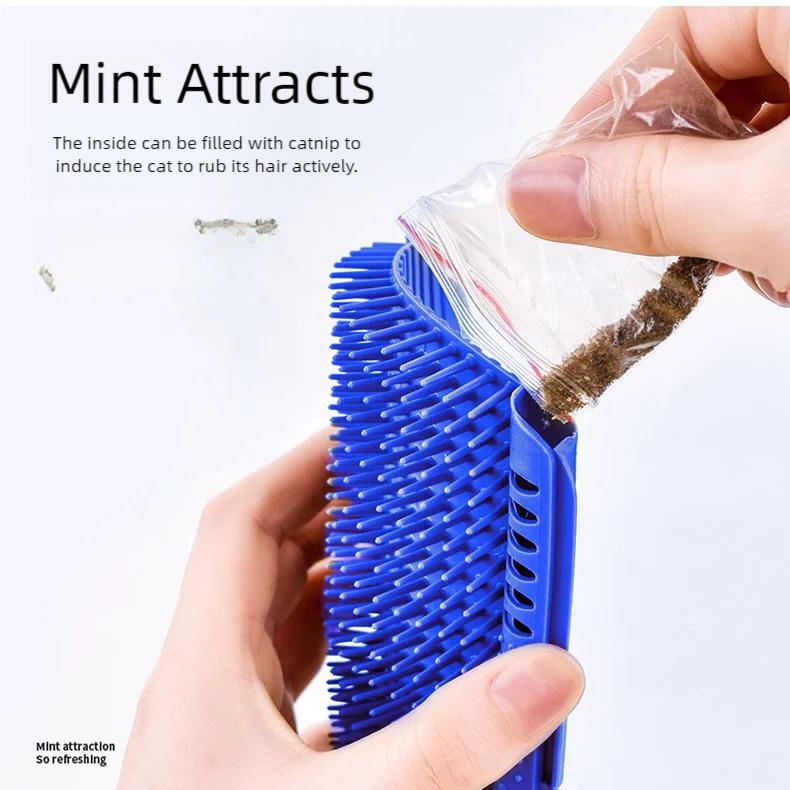 New Cats Wall Corner Scratcher Brush Pet Comb Cratch Bristles Arch Massager Self Grooming Accessories