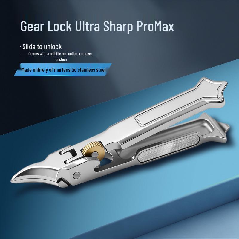 Portable Anti-Splash Nail Clippers Set - Thin, Angled, Flat Edge Steel Scissors In Stock.