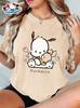 Genuine Sanrio Authorized Women's Elegant Short-sleeves Are Suitable for Daily and Holiday Wear In Spring, Summer and Autumn.