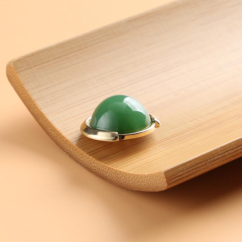 10Pcs Imitation Jade Glass Buttons Chinese Clothes Green Buttons Chinese Style Hanfu Cheongsam Top Shirt Cardigan Buttons