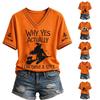 Women's Casual Halloween Print Short Sleeve T-Shirt