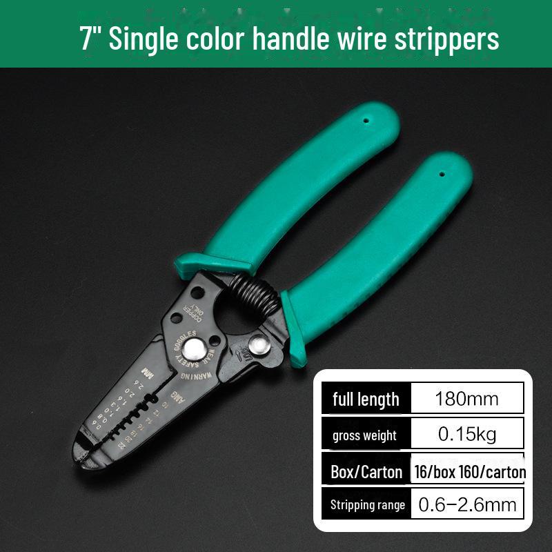 Multi-function 7-inch Wire Stripping Pliers for Electricians: Labor-Saving Cable Crimping and Cutting Pliers
