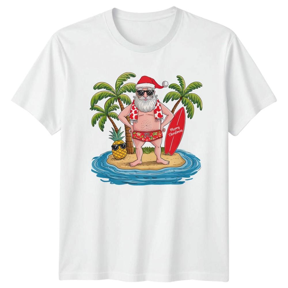 Merry Christmas Unisexs TShirt Tropical Holiday Christmas Gift For Him S
