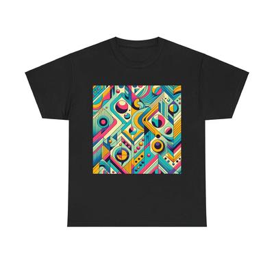 Unisex T-Shirt für Erwachsene Retro-Muster Geometrisch Funk-Kunst-Print