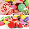 16Pcs Set Kids Imitating Fruit Vegetable Kitchen Cutting Cooking Toy Early Education