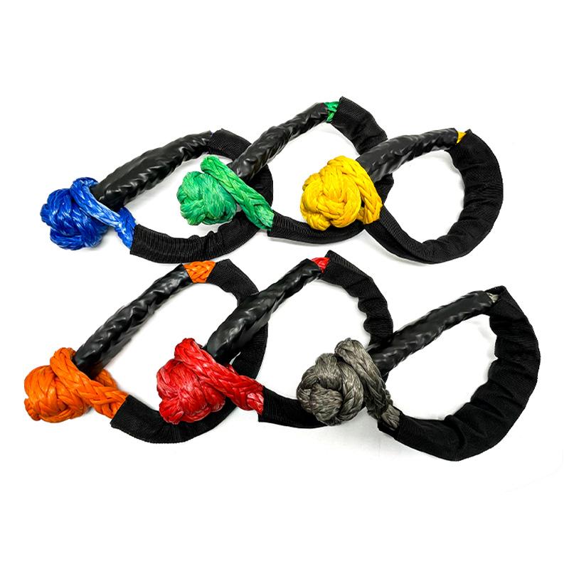 Quick Release 12mm Uhmwpe Soft Tow Shackle 17tons 37000lbs Capacity Emergency Tool Kit for Car Towing 125517