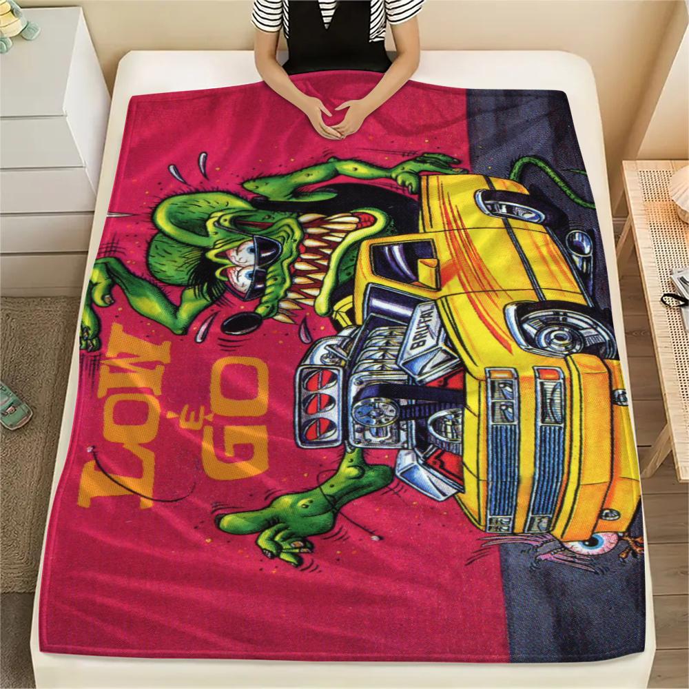 1 szt. Flanelowy Koc z Nadrukiem Kreskówkowym, Wysoka Jakość, Wygodny na Wszystkie Pory Roku, Wystrój Domu, Ciepło i Komfort, Idealny na Prezent Świąteczny lub Urodzinowy