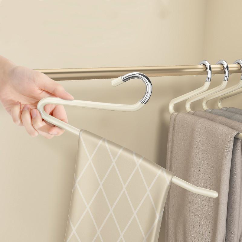 5/10PCS Stainless Steel Pants Hanger Non-slip Pants Rack Household Non-trace Hanging Pants Clip Special Hanger Storage Device