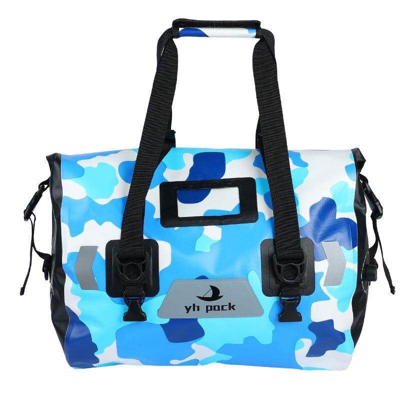 Yellow Reflective Waterproof Motorcycle Rear Seat Bag for Outdoor Travel 30L