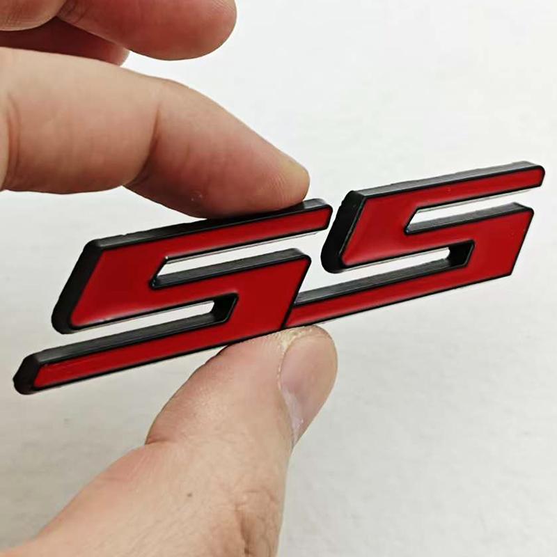 3D Metal SS Logo Sticker Front Grill Emblem Badge For Chevrolet Onix Blazer lumina Camaro Cruze Travers Monza Car Accessories