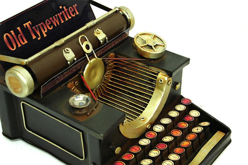 Decorative Metal Typewriter