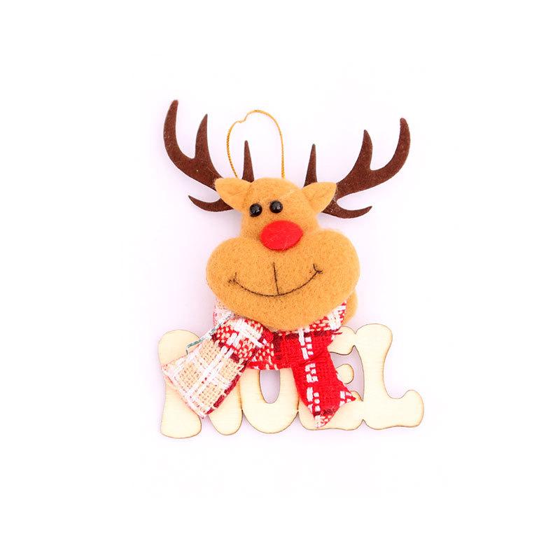 Christmas Wooden Letter Doll Small Pendant Christmas Tree Pendant Decoration Supplies Christmas Gifts