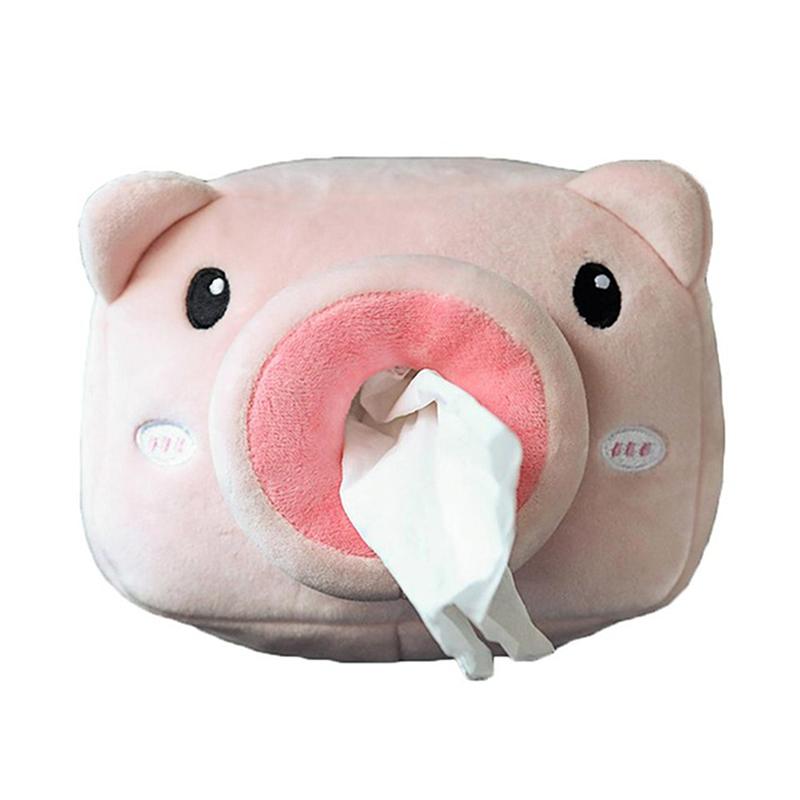 Tissue Boxes Creative Tissue Box Soft Cartoon Paper Napkin Case Cute Animals Car Paper Boxes Lovely Napkin Holder for Car Seat