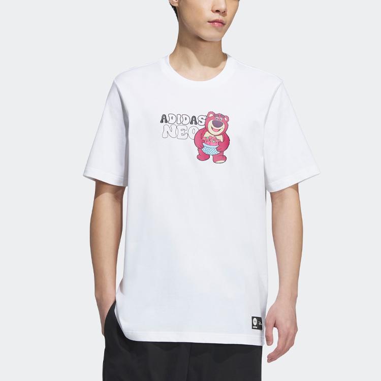 Adidas Neo Lotso Cartoon Print Letter Short Sleeve T-Shirt Men Tops White IP4027