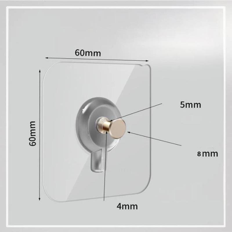 Strong Adhesive Nails Wall Hooks Closet Cabinet Shelf Pegs Screws Wall Hangers Kitchen Bathroom Punch-Free Self-adhesive Hooks