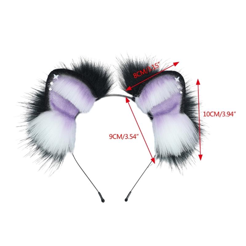 Soft and Comfortable Artificial Animal Ear Headbands Hairpiece for Women Halloween Cosplay Costume Accessory