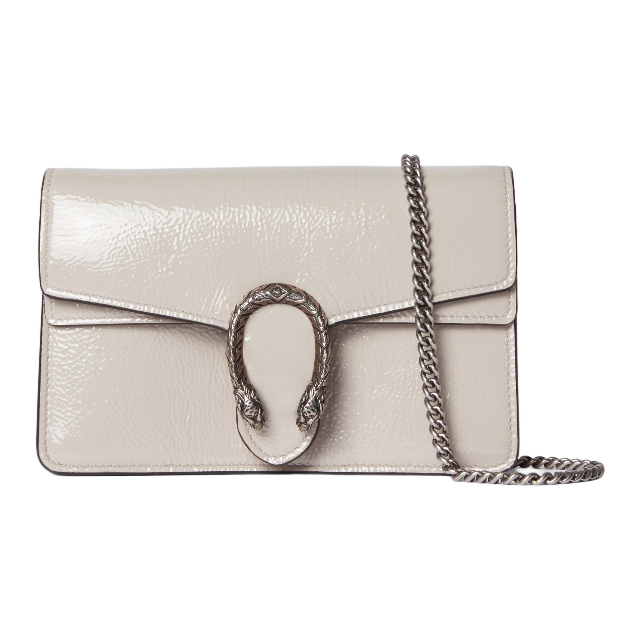 

Gucci Dionysus Patent Leather Chain Shoulder Bag Ivory White Daily Party Shopping 795368-0AAA6-1712 Gift Set(Basic Set+Box+Shopping Bag)