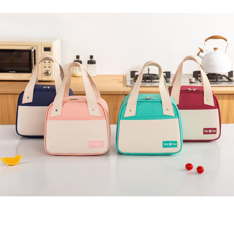 Stylish Insulated Lunch Bag For Office Workers With Handle