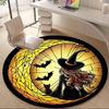 1PC Witch Moon Office Round Area Rug, Mat Suitable For Office, Under Office Chairs Bedroom Living Room Home Decor, Room Deco
