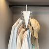 Double-Sided Clothes Hanger, with 12 Hooks Open Hook Design, V-Shape Vertical Easy Access Organizer, for Shirts Hats Belts Scarves