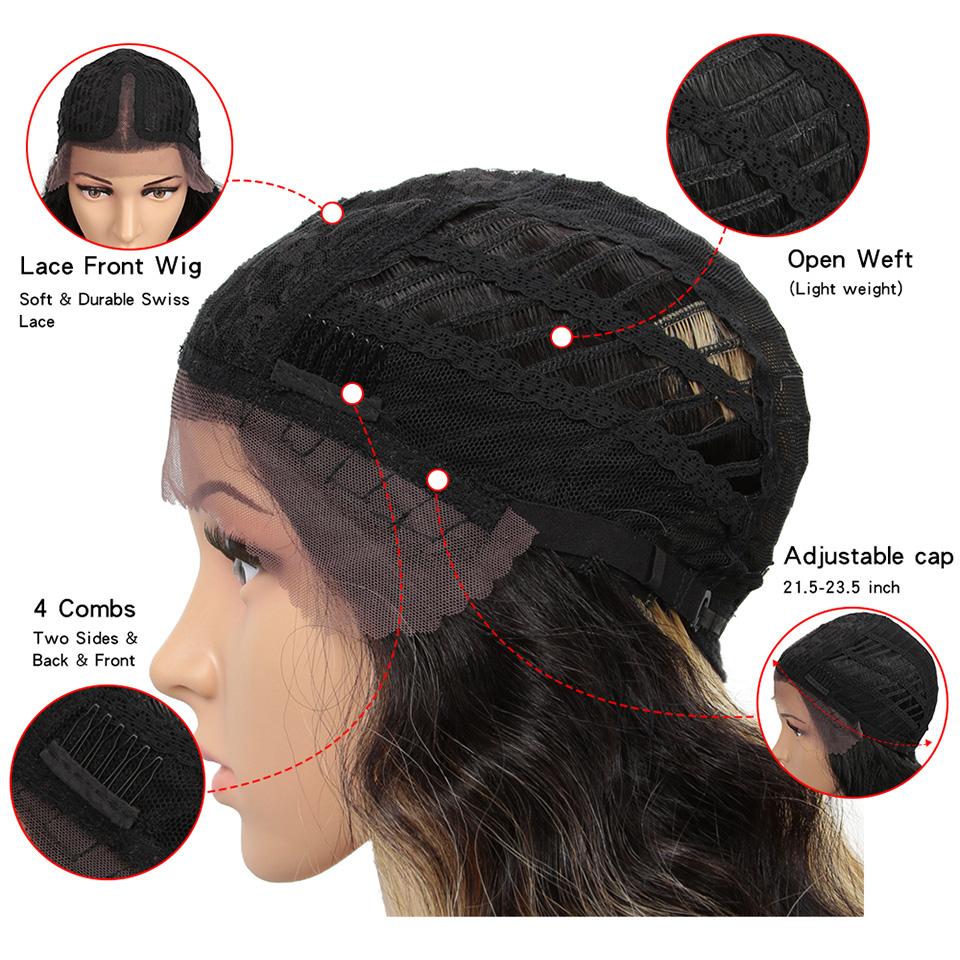 Perruque en Dentelle Synthétique Noble pour Cosplay 30-40 Pouces Longue Perruque Ondulée Perruque Blonde Ombrée Perruque en Cheveux Synthétiques Perruques Pour Femmes Noires Perruque en Dentelle