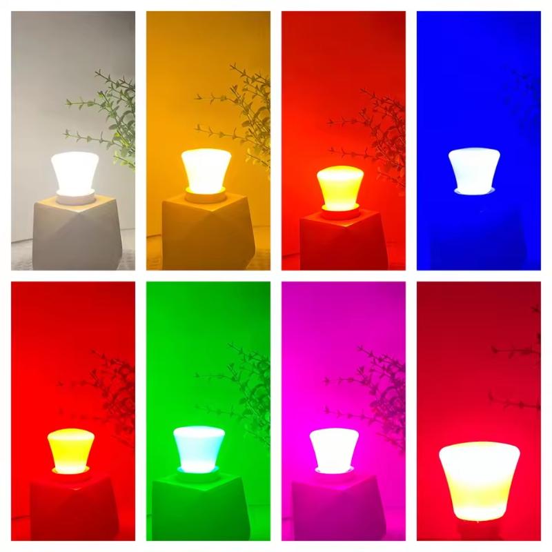 2W E27 Led Bulb Red Blue Green Pink Yellow White 8-Light-Colors 360/Beam Colofrful Decorative Light Ac220V 240V Energy Saving