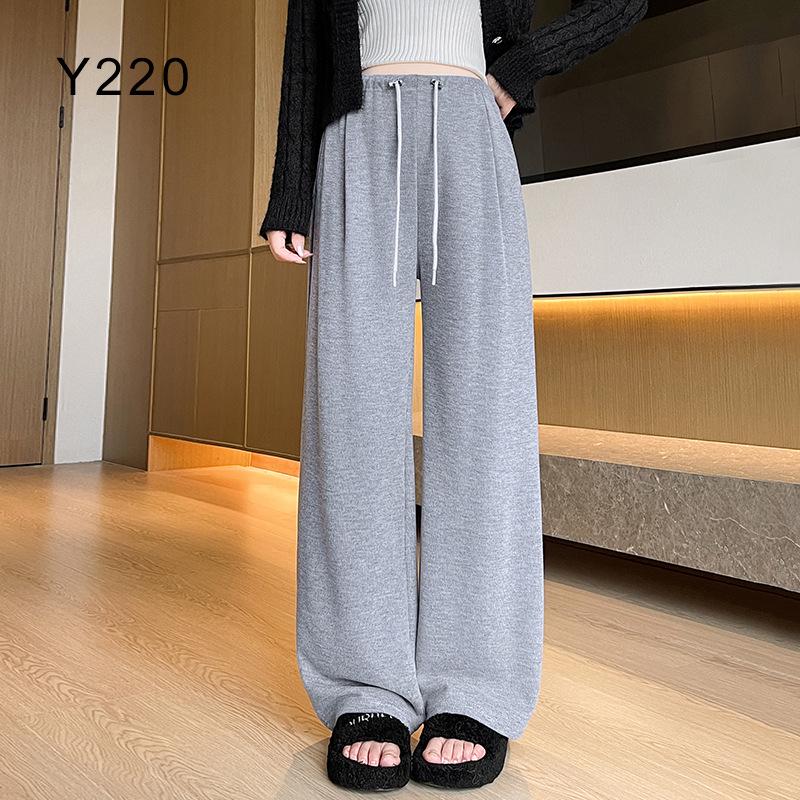 

Plus Size Slim-Fit Maternity Wide-Leg Pants - Spring Casual Style, Lightweight Outerwear, No Belly Support, Non-Constricting Sports Design Large (110-135 jin)