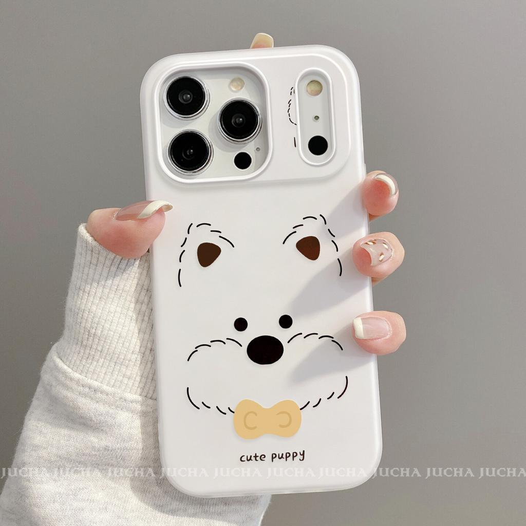 Applicable to Apple 11promax mobile phone case new anti-drop 11por advanced sense hand-drawn cartoon West Highland
