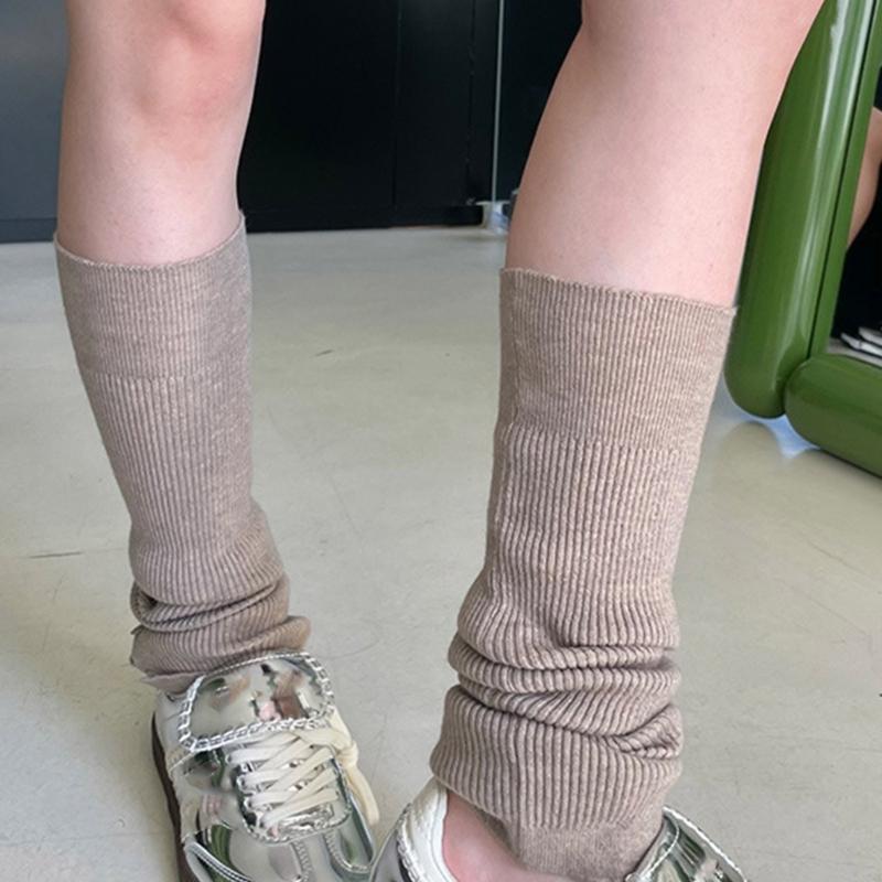 Womens Girls Lovely Leg Warmers Winter Knitted Leg Sleeves Goth Crochet Baggy Cuffs Ankle Heap Socks Tigh Highs Socks