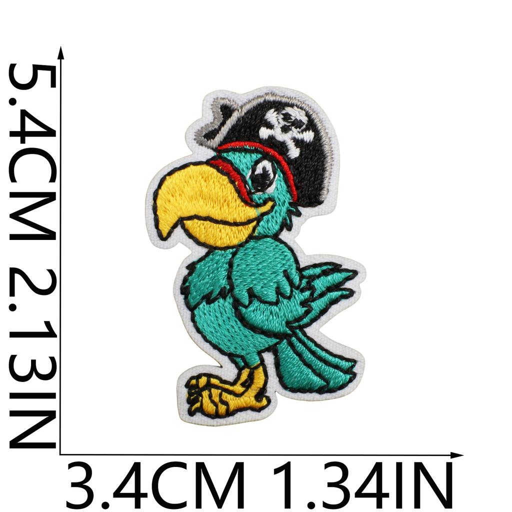 Pirate Embroidery Cloth Sticker Treasure Map Computer Embroidery Label Children'S Team Decoration Pirate Ship Octopus Patch Patch