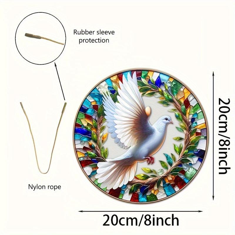 2D Flat Acrylic Charming Dove Stained Style, Suitable for All Seasons, Nurseries, Vintage Home Decor Wall for Bar Kitchen, Restaurant Shop Wall Decor