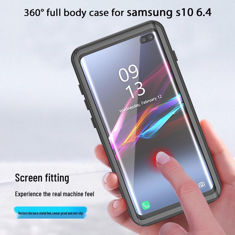 Red Pepper Anti-Slip Diving Protective Case with Fingerprint Unlock for Samsung S10/S10 Plus