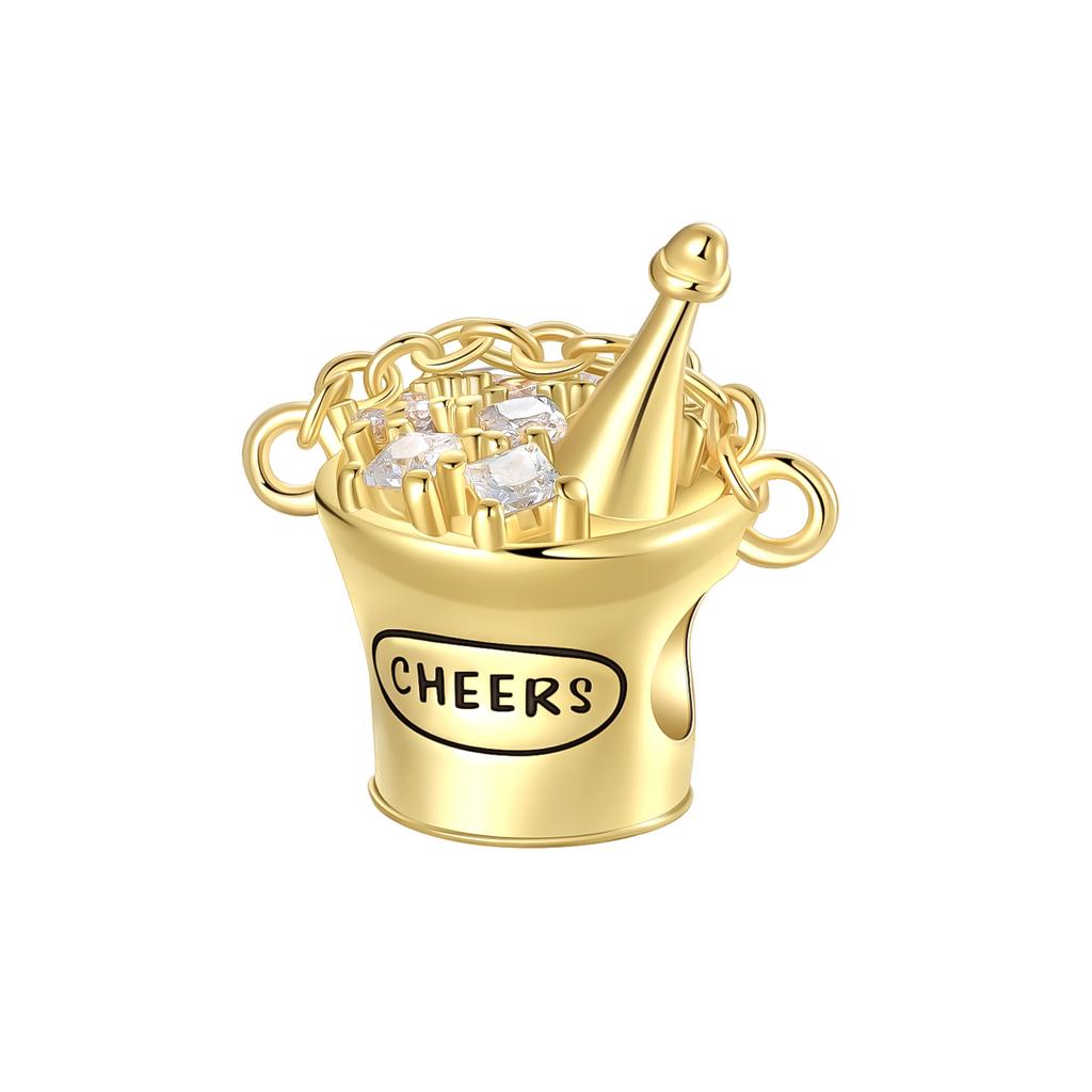 Copper Golden Series Leopard Charms Bead Bow Clip Crown Pendants Fit Bangle Bracelet Diy Jewelry Marking