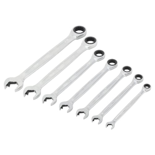 TONE Quick Ratchet Open End Wrench Set RMQ700 Black (7 Pieces)