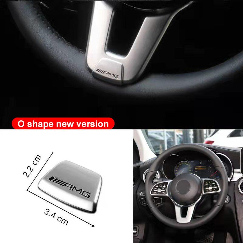 Car Steering Wheel Sticker Badge Interior Decoration For Mercedes Benz AMG GLC GLA GLB GLE GLS CLA W204 W205 W203 W169 W211 W212